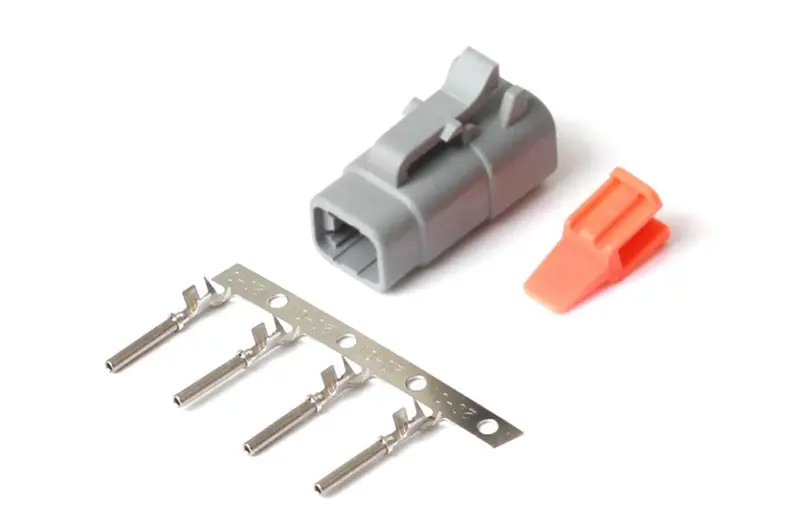 Haltech Male Deutsch Dtm-4 Connector 7.5 Amp Plug & Pins 1