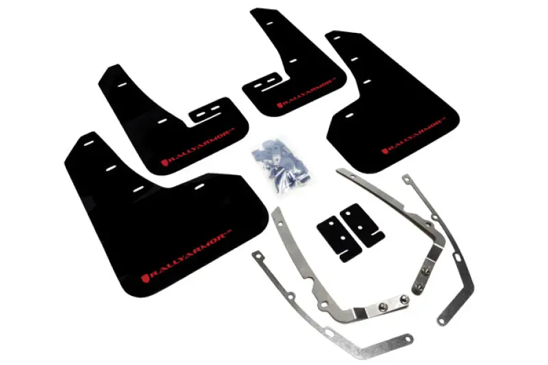 Rally Armor 15-21 Mkvii Vw Golf/Gti Black Ur Mud Flap W/Red Logo 1