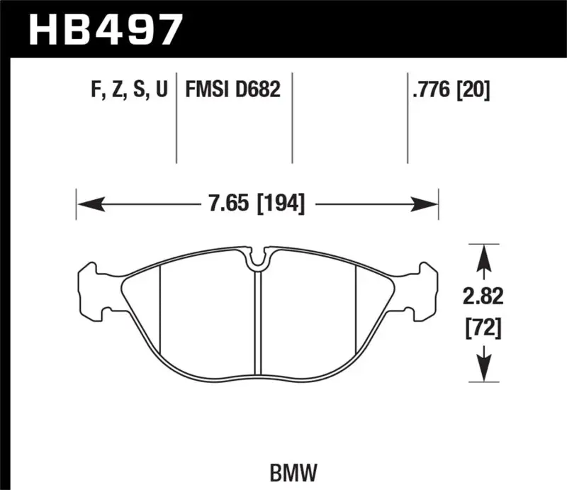Hawk 04-06 Audi Tt Quattro / 04-05 Vw Golf R32 Perf Ceramic Street Front Brake Pads 2