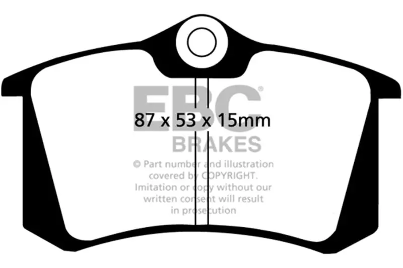 Ebc 10-13 Audi A3 2.0 Td Yellowstuff Rear Brake Pads 1