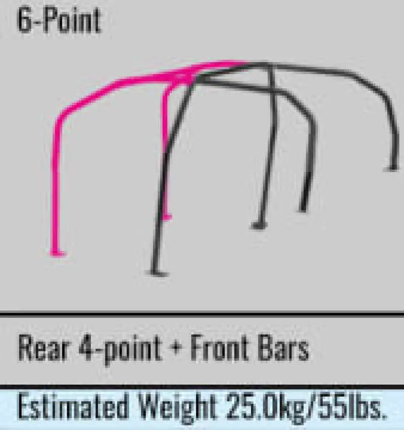 Cusco Safety 21 4/5-Pssgr 6-Point Dash-Through Blk Roll Cage Subaru Sti Grb 08-14 (S/O/No Cancel) 1