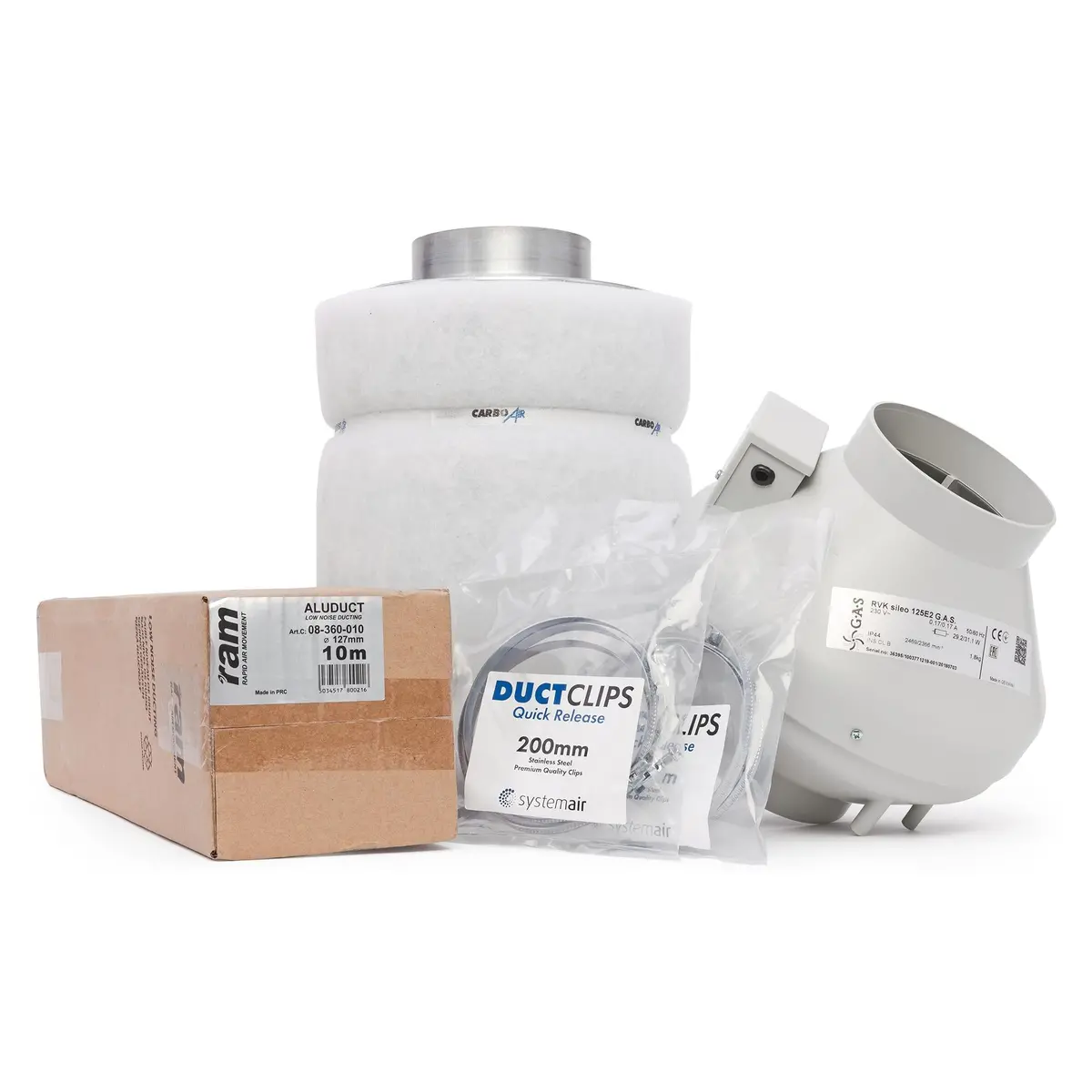 Carbo Air 5 Inch Fan & Filter Kit 1