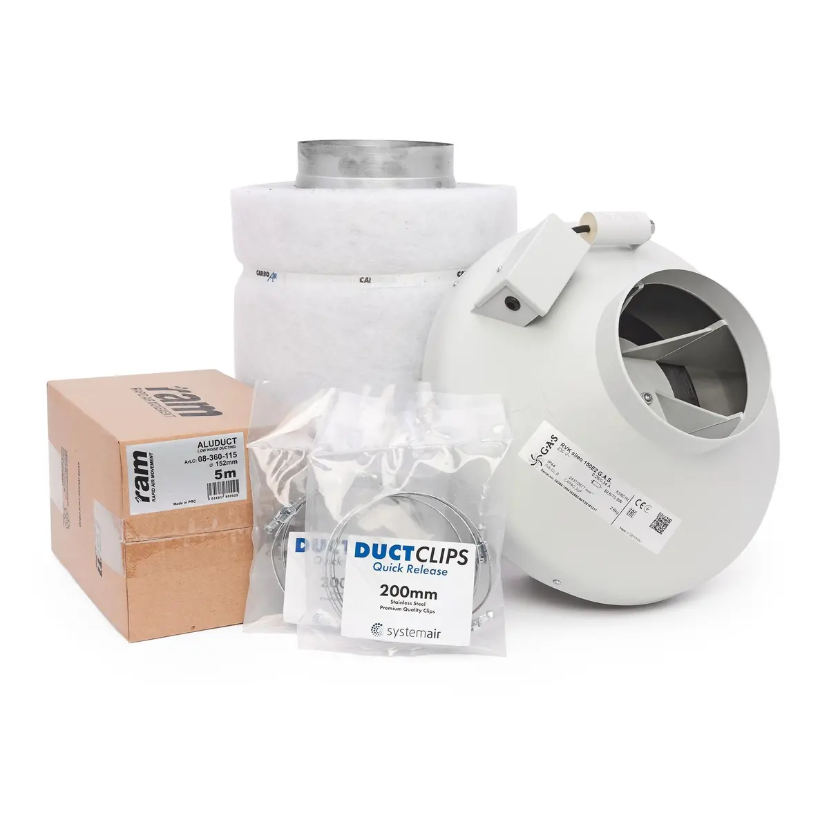 Carbo Air 6 Inch Fan & Filter Kit 1