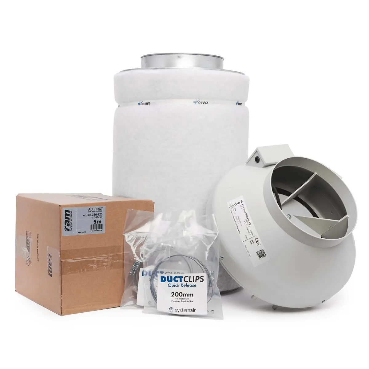 Carbo Air 8 Inch Fan & Filter Kit 1