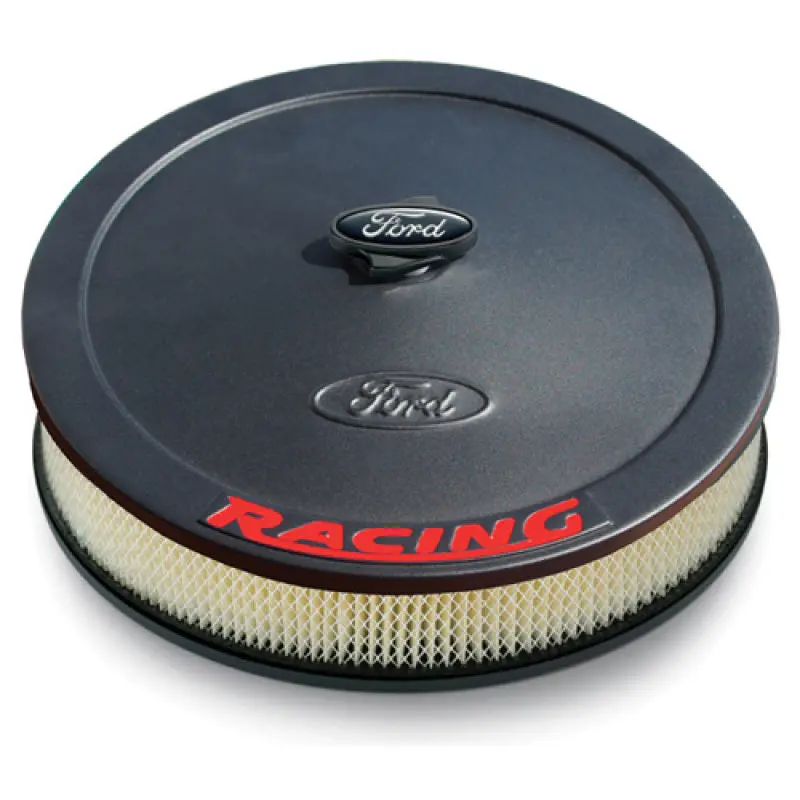 Ford Racing Air Cleaner Kit - Black Crinkle Finish W/ Red Emblem 1