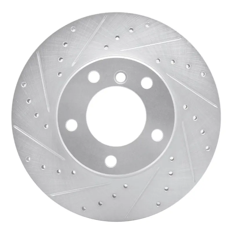 R1 96-03 Bmw 525I (Usa/Canada) Front Left Drilled & Slotted Silver Brake Rotor 1