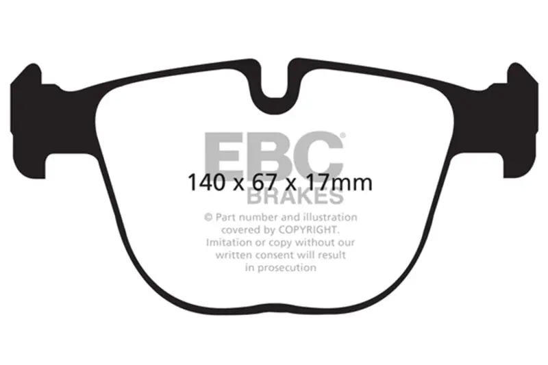 Ebc 10+ Bmw X5m 4.4 Twin Turbo Redstuff Rear Brake Pads 2
