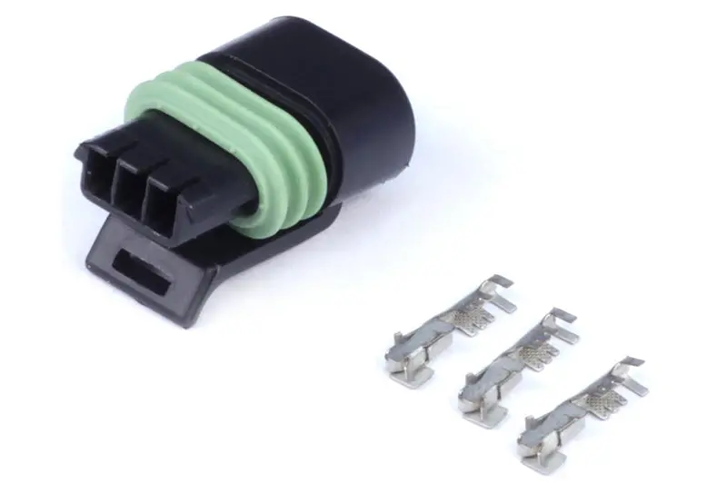 Haltech Delphi 3 Pin Single Row Flat Coil Connector Plug & Pins 1