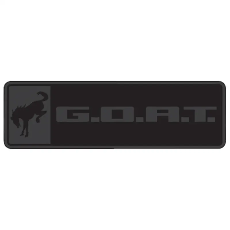 Ford Racing Bronco/Bronco Sport G.O.A.T. Badge - Black/Black 1