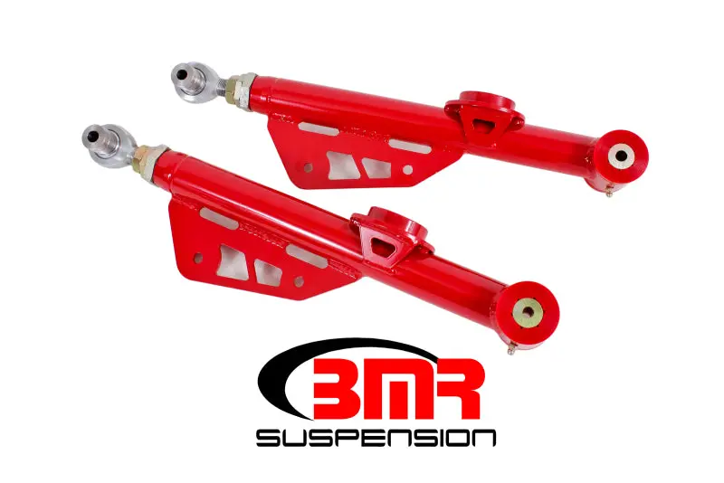 Bmr 79-98 Fox Mustang On-Car Adj. Lower Control Arms / Rod End Combo (Polyurethane) - Red 1