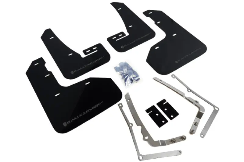 Rally Armor 15-17.5 Mkvii Vw Golf R Black Ur Mud Flap W/Grey Logo 1