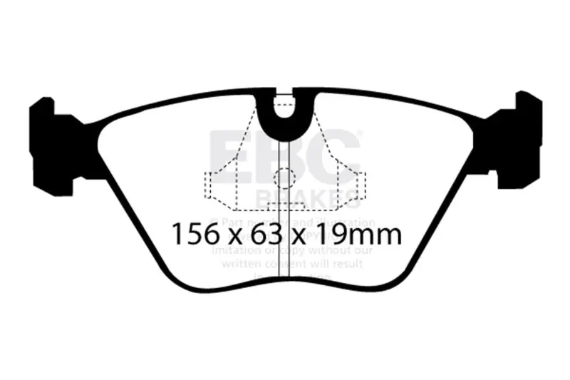 Ebc 92-95 Bmw M3 3.0 (E36) Redstuff Front Brake Pads 2