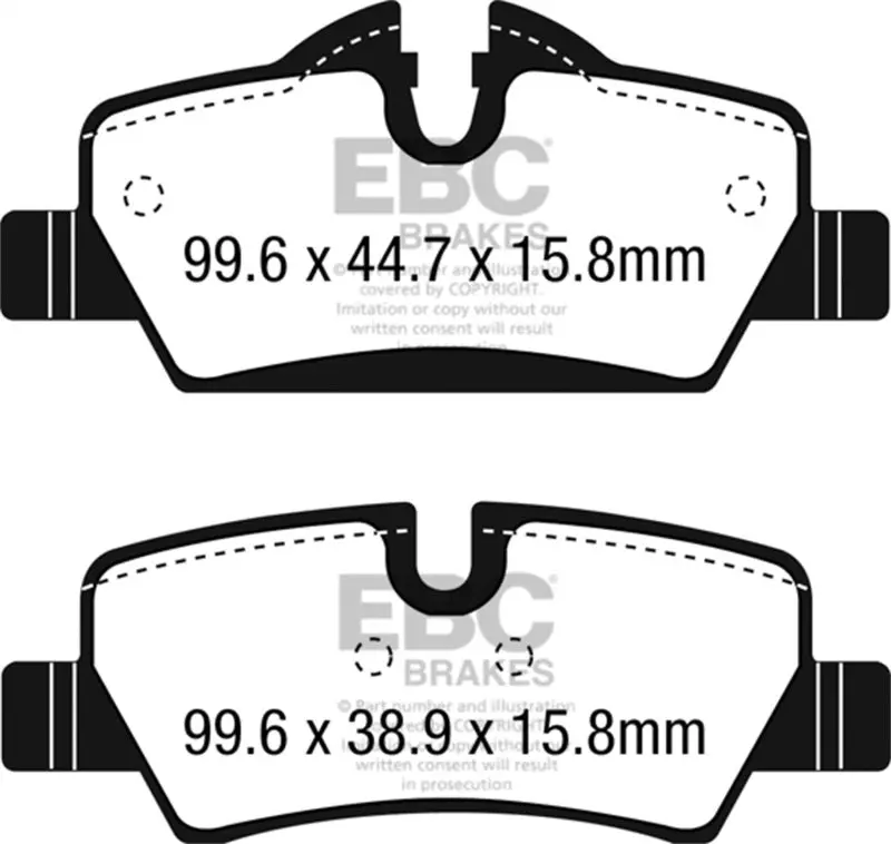 Ebc 14+ Mini Hardtop 1.5 Turbo Cooper Yellowstuff Rear Brake Pads 1