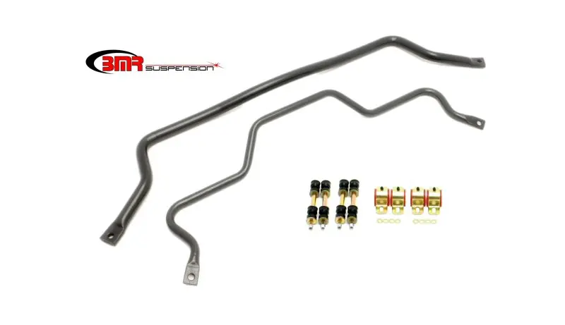 Bmr 93-02 F-Body Front (Sb001h) & Rear (Sb003h) Sway Bar Kit W/ Bushings - Black Hammertone 1