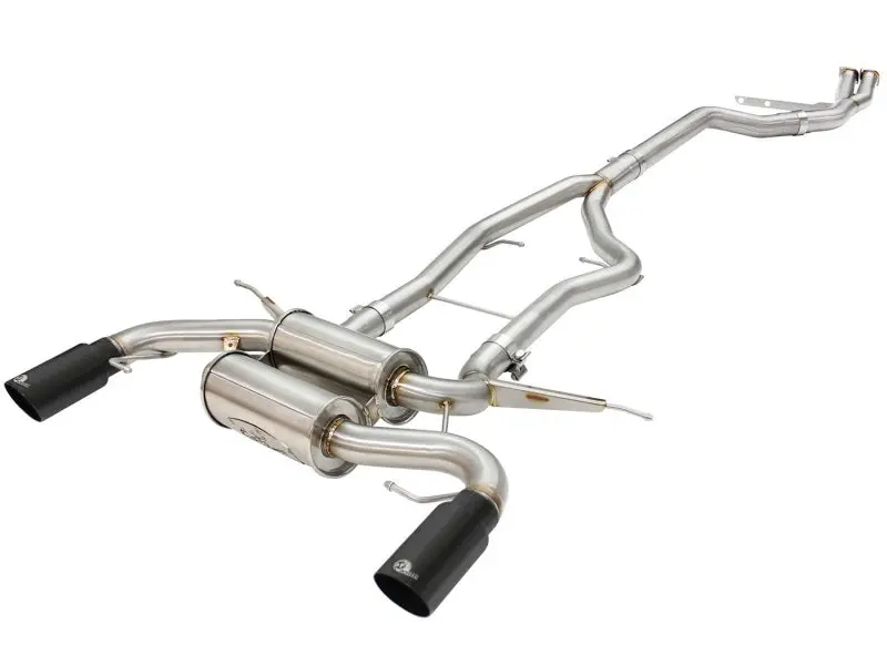 Afe Machforce Xp Ss-304 Black Tip 3.0In-2.5In Dia Cat Back Exhaust 11-13 Bmw 335I (E90/E92) 3.0L 1
