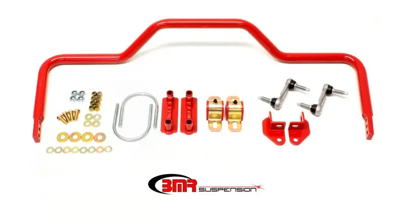 Bmr 64-72 A-Body Rear Pro-Touring Style Hollow 1.125In Sway Bar Kit - Red 1