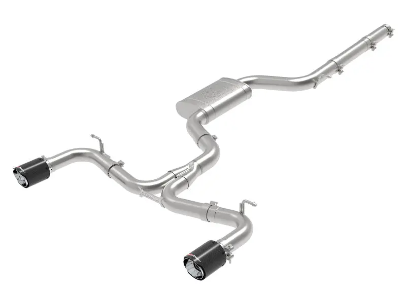 Afe Mach Force-Xp 3 In To 2-1/2 In Stainless Steel Cat-Back Exhaust Carbon Volkswagen Gti 15-17 1