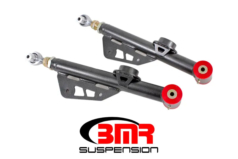 Bmr 79-98 Fox Mustang On-Car Adj. Lower Control Arms Poly / Rod End Combo - Black Hammertone 1