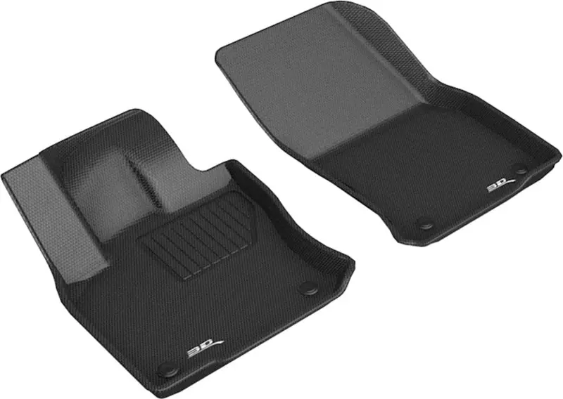 3D Maxpider 18-21 Volkswagen Tiguan 1St Row Kagu Floor Mat - Black 1