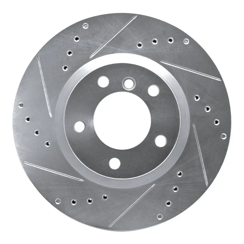 R1 95-02 Bmw Z3 Right Front Drilled & Slotted Silver Brake Rotor 1