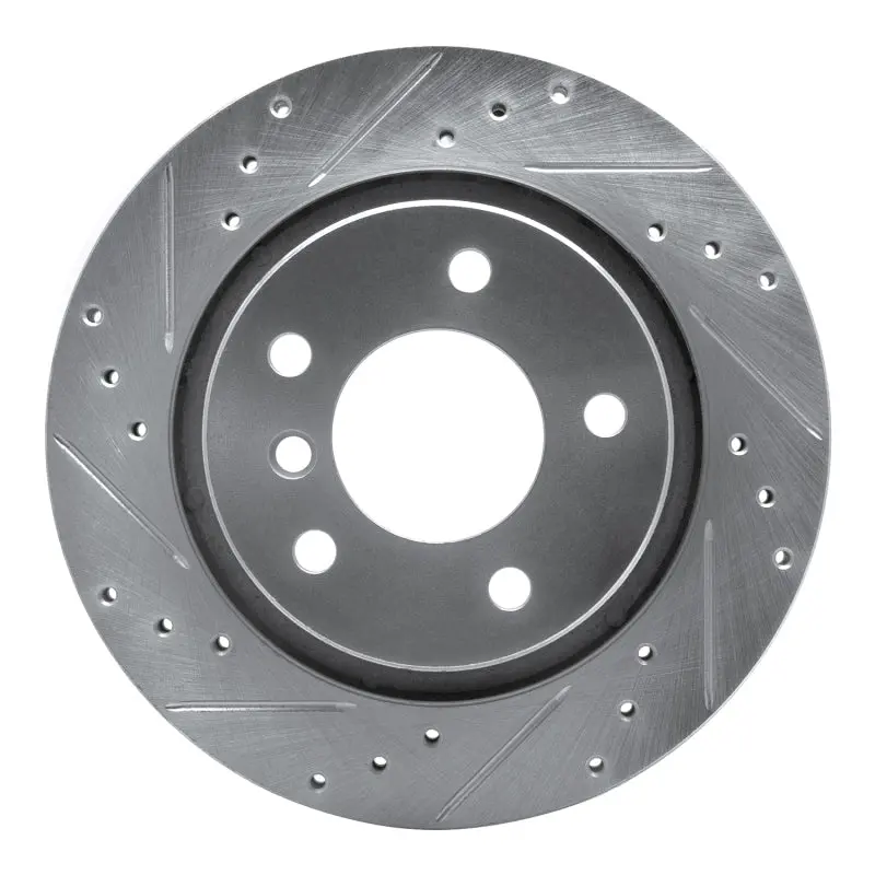 R1 99-06 Bmw 325Ci (Usa/Canada) Rear Left Drilled & Slotted Silver Brake Rotor 1