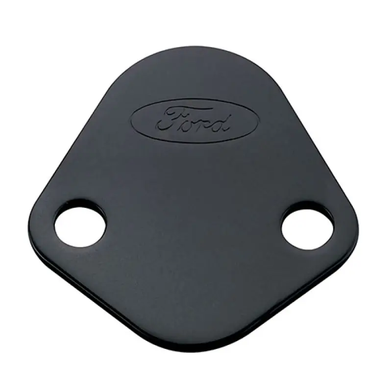 Ford Racing Fuel Pump Block Off Plate - Black Crinkle Finish W/ Ford Oval 1