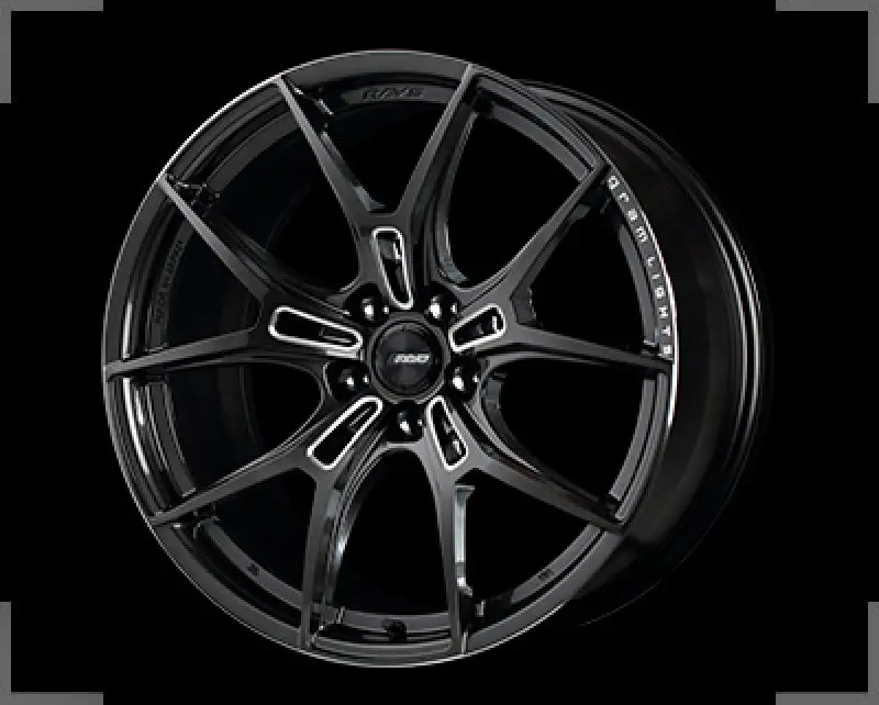Gram Lights 57Fxz 19X8.0 +45 5-100 Super Dark Gunmetal & Machining Rim Edge Dc Wheel 1