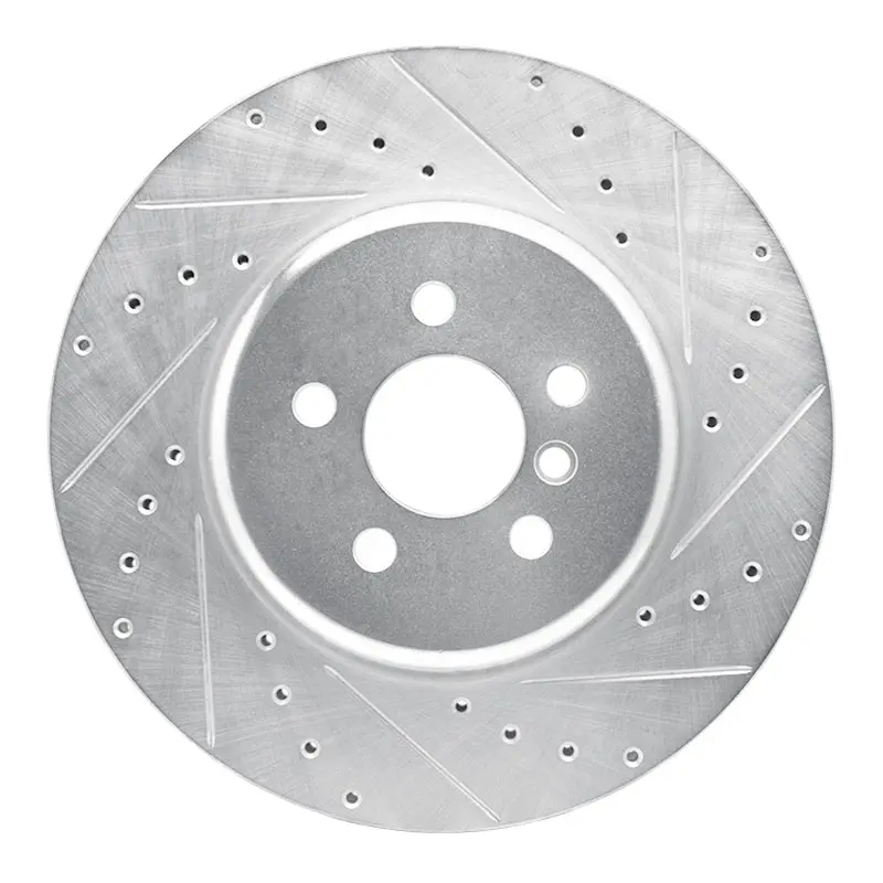 R1 17-25 Bmw 430I Xdrive Front Right Drilled & Slotted Silver Brake Rotor 1