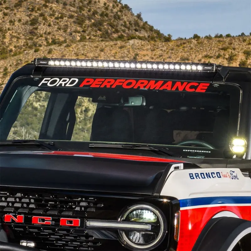 Ford Racing Ford Performance Bronco Windshield Banner - White/Red 1