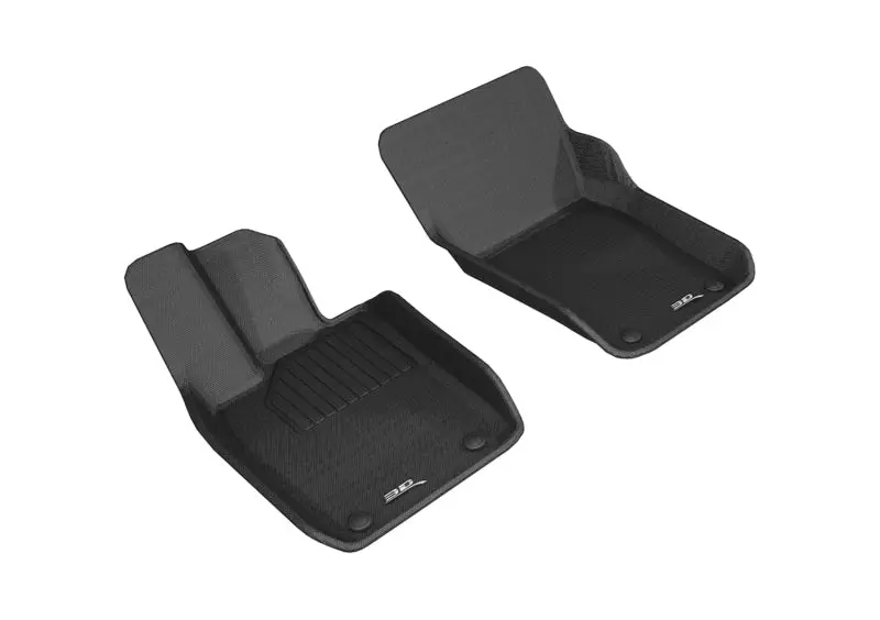 3D Maxpider 2017-2019 Porsche Panamera Kagu 1St Row Floormat - Black 1