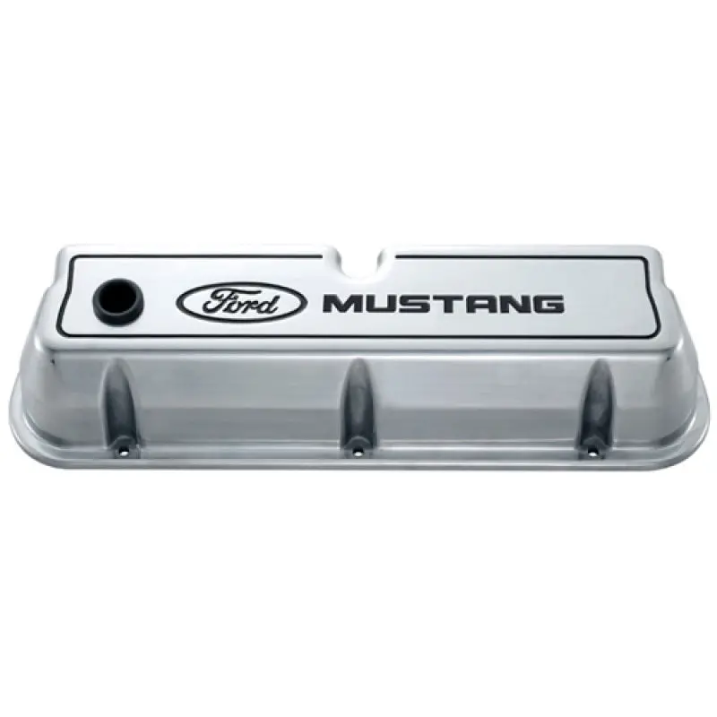 Ford Racing Ford 289/302/351W Die-Cast Valve Covers - Polished W/Black Logo 1