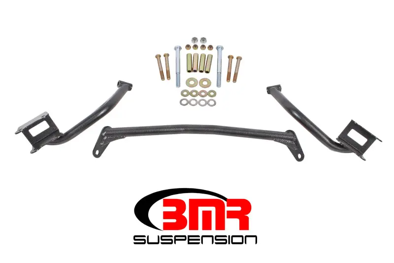 Bmr 79-04 Fox Mustang Tubular Style Upper Torque Box Reinforcement Plates - Black Hammertone 1