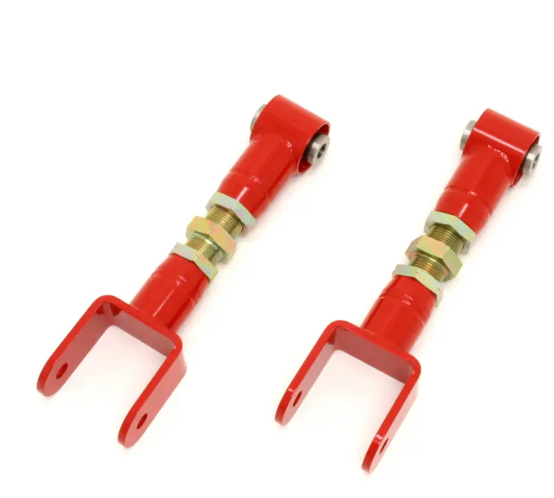 Bmr 79-04 Fox Mustang Upper Control Arms On-Car Adj. W/ Spherical Bearings - Red 1