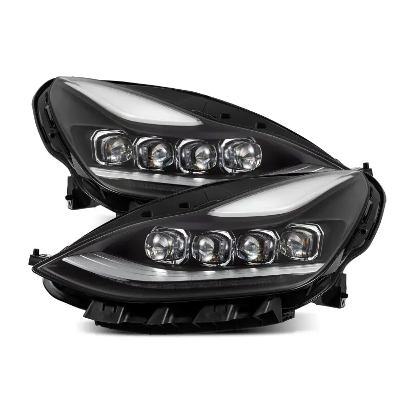 Alpharex 17-22 Tesla Model 3/20-23 Model Y Nova-Series Led Proj Headlights Blk W/Actv Lgt & Seq.Sig 1
