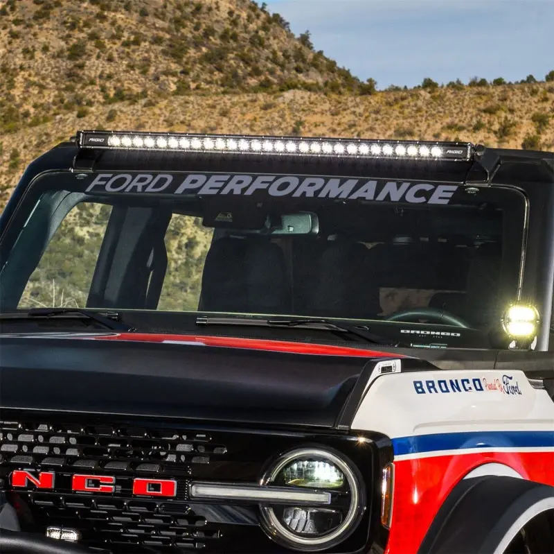 Ford Racing Ford Performance Bronco Windshield Banner - Silver 1