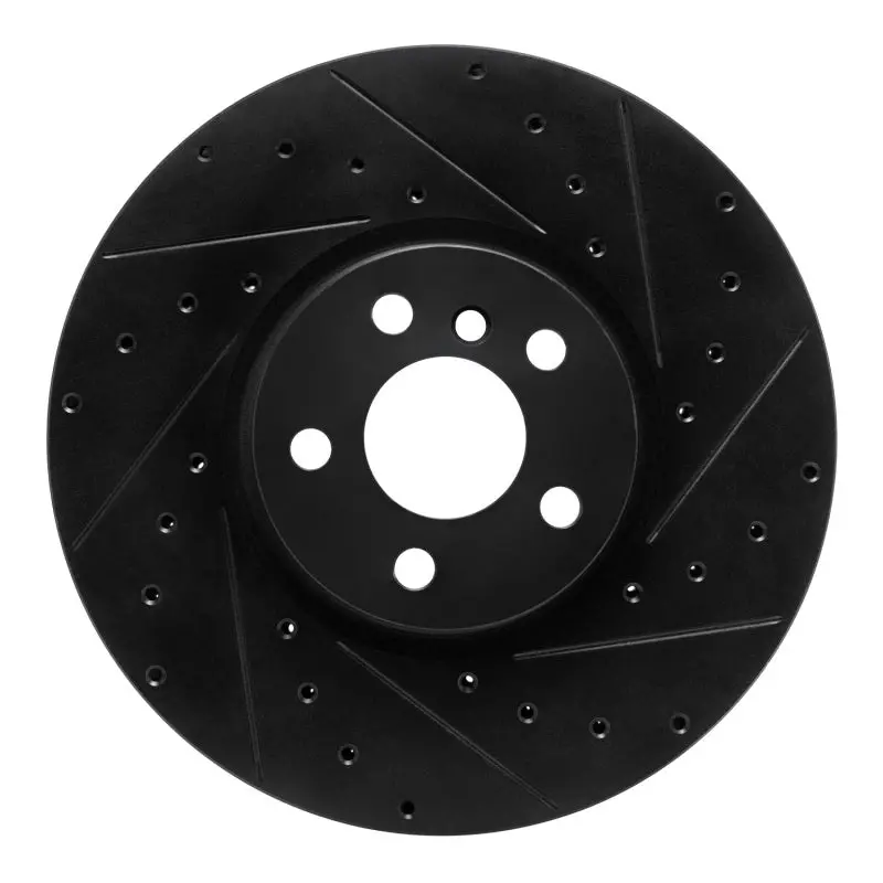 R1 15-26 Bmw X1 (Usa/Canada) Front Right Drilled & Slotted Black Brake Rotor 1