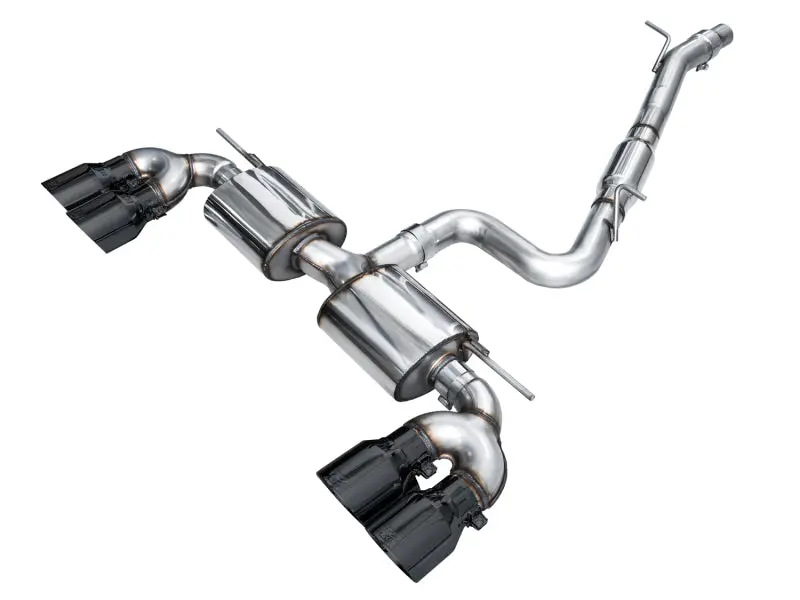 Awe Mk8 Volkswagen Golf R 3In Touring Edition Quad Exhaust - Diamond Black Tips 1