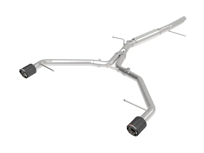 Afe 17-19 Audi A4 (L4-2.0L) Mach Force-Xp  Stainless Steel Axle-Back Exhaust System - Carbon Tip 1