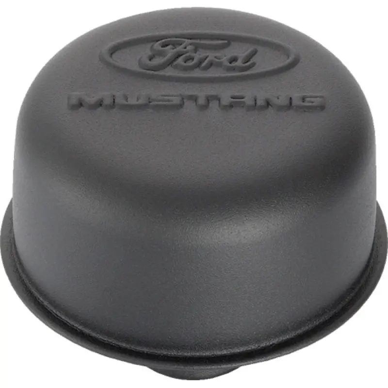 Ford Racing Black Crinkle Finish Breather Cap W/ Ford Mustang Logo 1