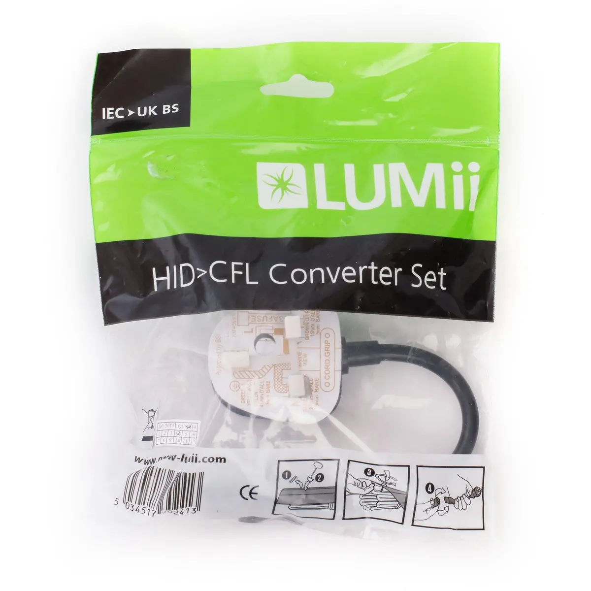 Lumii Hid To Cfl Converter Lead - Uk Plug 1
