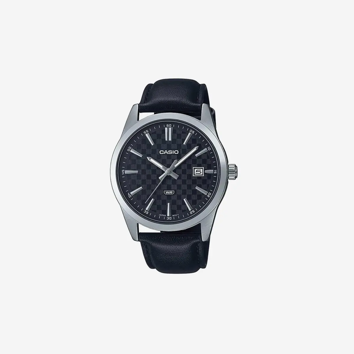 Casio Mtp-Vd03l-1A Standard Black Leather Band Black Dial 3-Hand Analog Watch 1