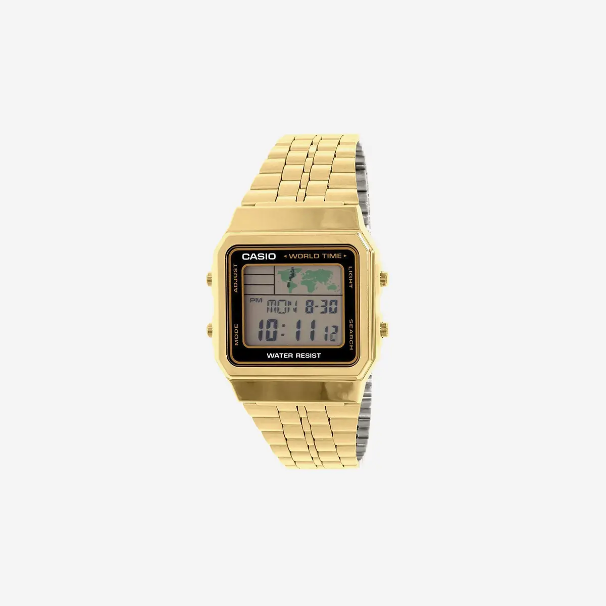 Casio A500wga-1D Vintage Collection Gold Tone Alarm Chronograph World Time Digital Watch 1