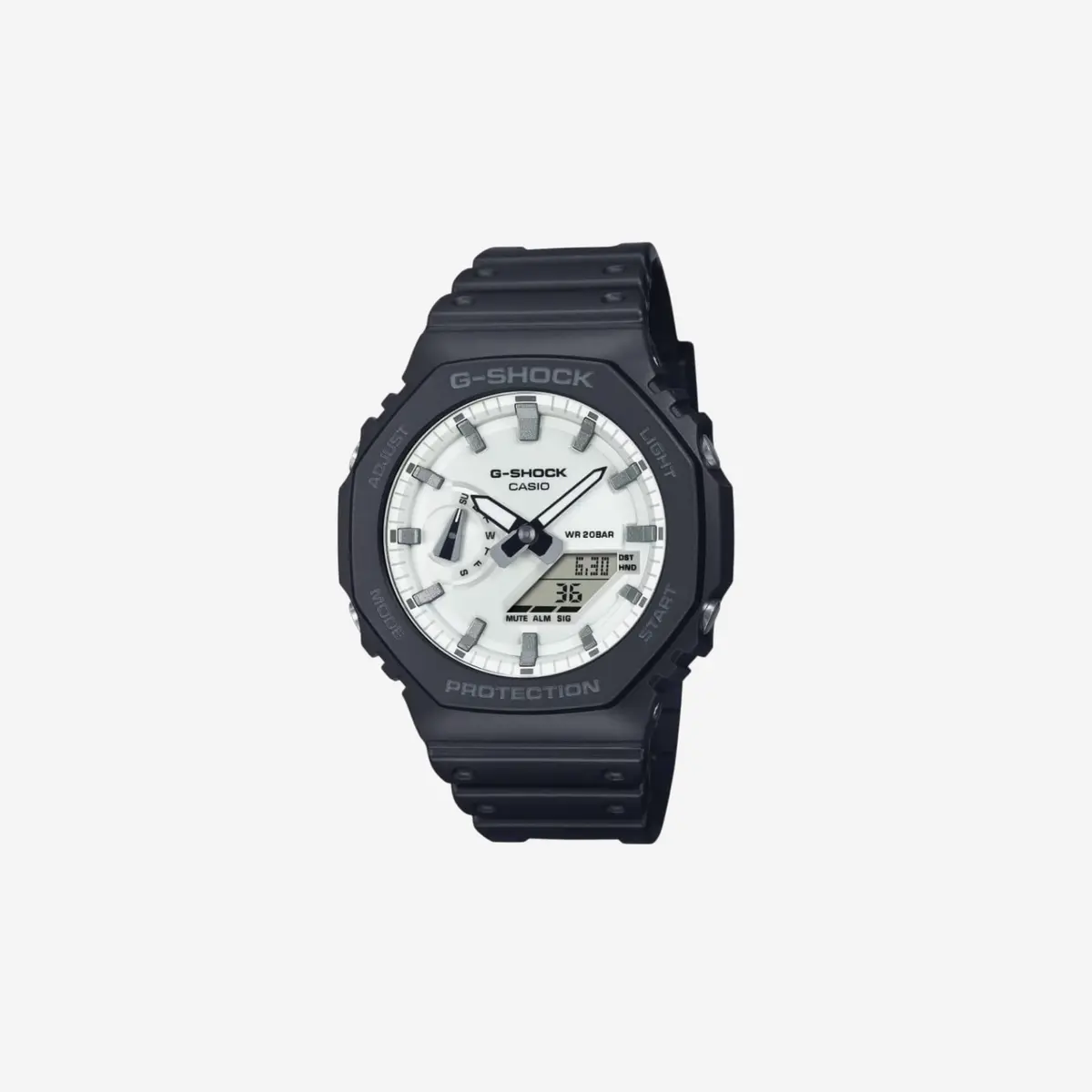 Casio G-Shock Ga2100wd-1A Watch 45.4Mm - Black/White 1