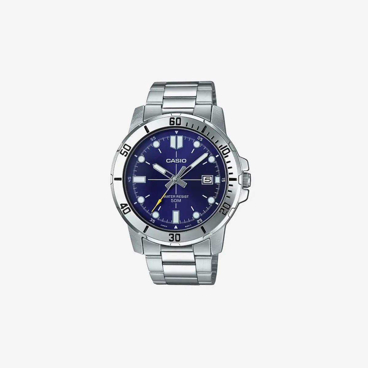 Casio Mtp-Vd01d-2Ev Enticer Stainless Steel Blue Dial Casual Analog Sporty Watch 1