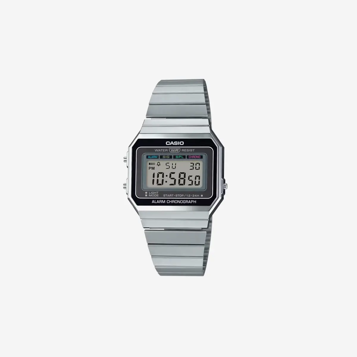 Casio A700w-1A Digital Unisex Watch Retro Stainless Steel Led A700 1