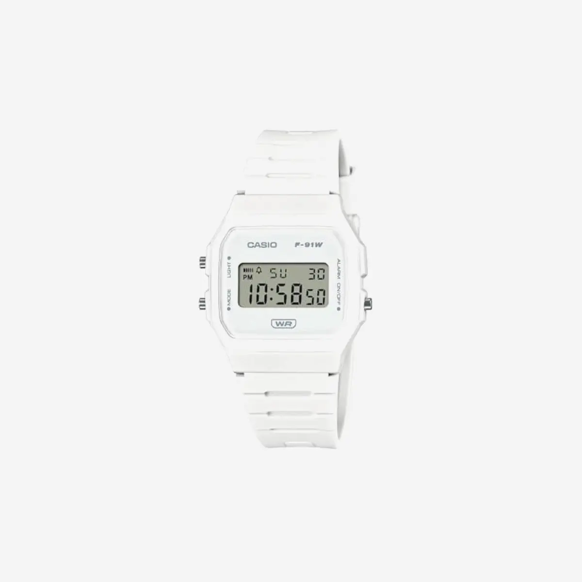 Casio F-91Wb Series / Digital Watch / White / Bio-Based Resin Band / Led Backlight / Stopwatch / Daily Alarm / Auto Calendar / 12/24 Hour Format / Water Resistant 1