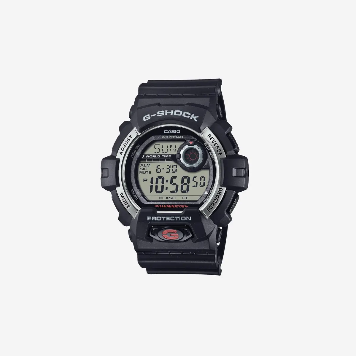 Casio G-Shock G8900s-1 Watch / Shock Resistant / 200M Water Resistant / Led Backlight / Stopwatch / Countdown Timer / World Time / Stainless Steel Bezel / Bold Design / 3-Year Battery 1