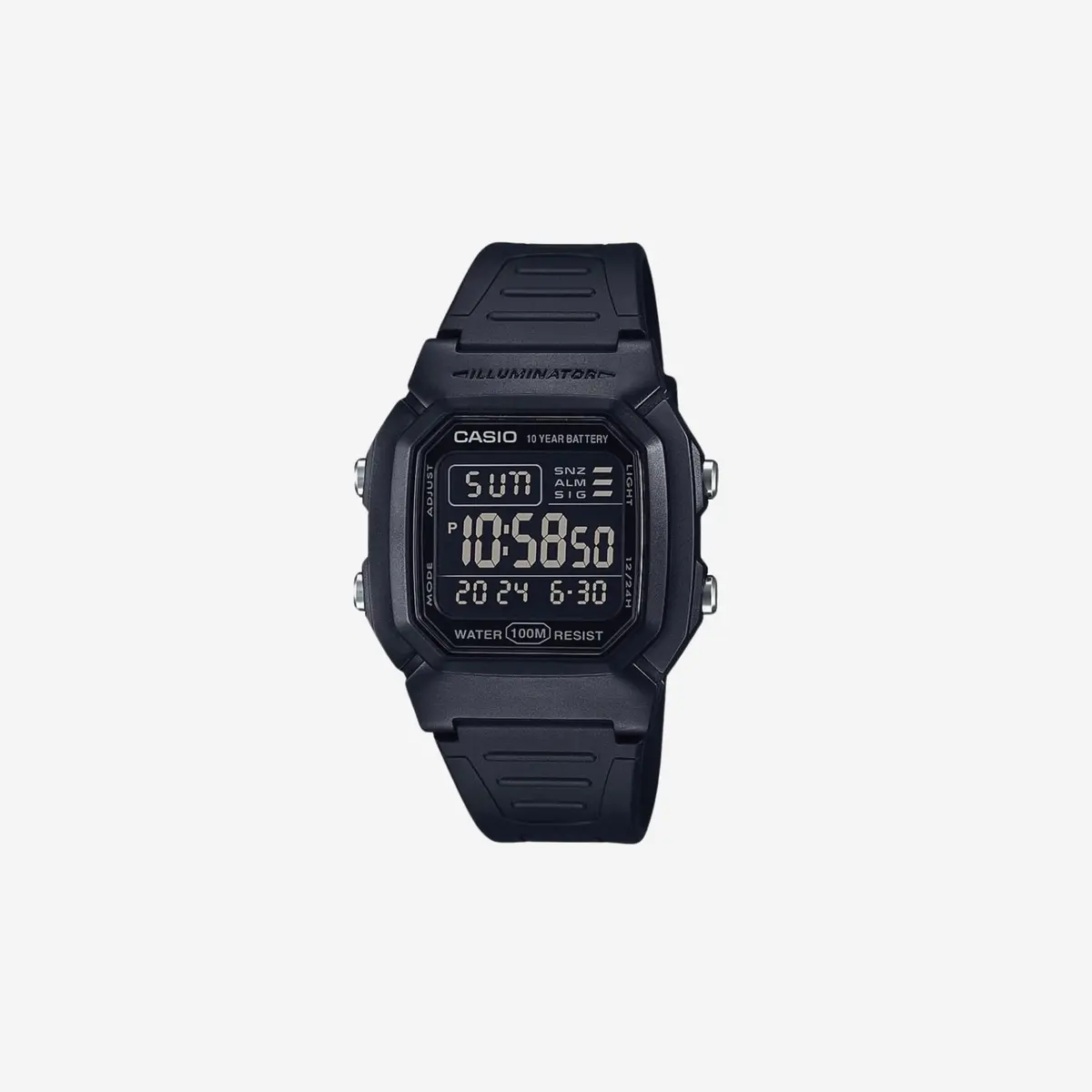 Casio W800hg Series / Digital Watch / 100 Meter Water Resistance / Multi Function Alarm / 100 Sec Stopwatch / Auto Calendar / Countdown Timer / Led Light / Dual Time/ 10 Year Battery 1