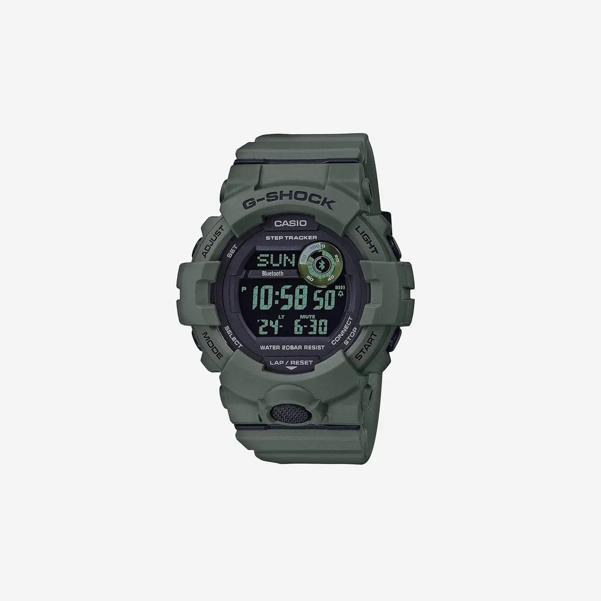 Casio Casio Digital Power Trainer Connected Green Resin Watch Gbd800uc-3 1