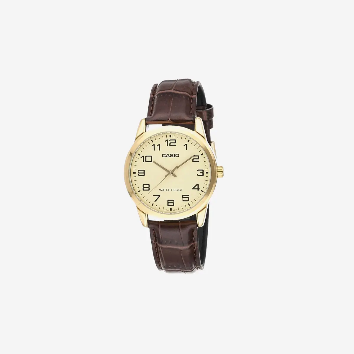 Casio Mtp-V001gl-9B Quartz Watch With Genuine Leather 1